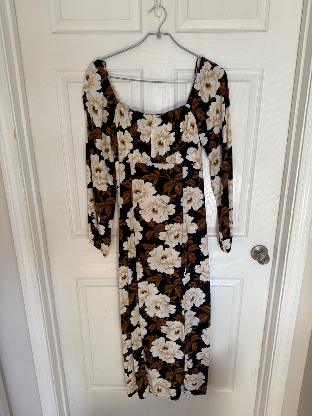 Old Navy Floral Square Neck Long-sleeve Dress